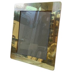1960s Rare Mid-Century Modern Gilded Metal Italian Picture Frame