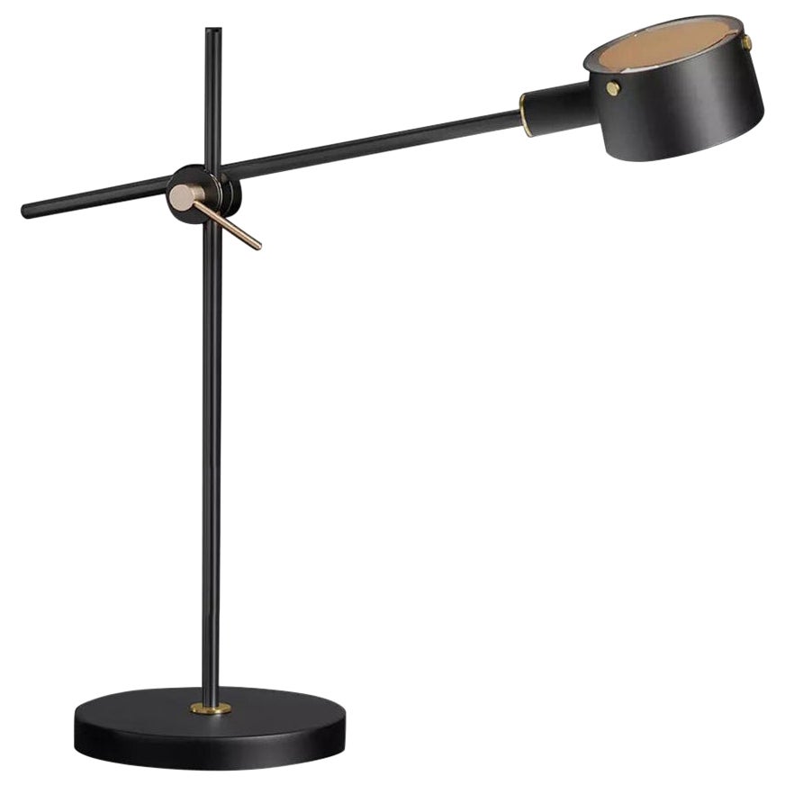 Giuseppe Ostuni Model 252 'G.O.' Table Lamp in Black for Oluce For Sale