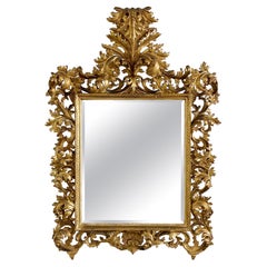 Late 19th Century Rococo Style Italian Gilt Mirror