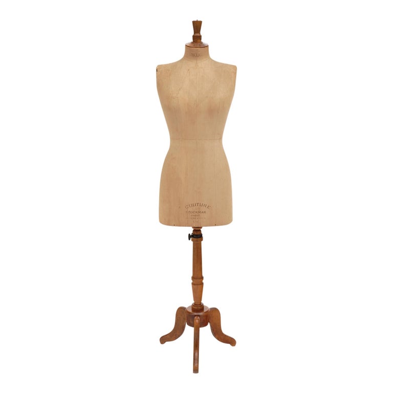 French Antique Stockman Couture Dress Mannequin at 1stDibs