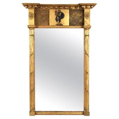 Antique Regency Gilt Architectural Mirror, 19th Century