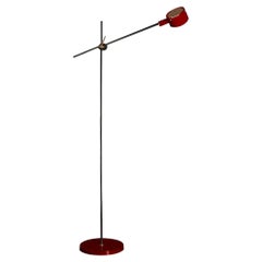 Giuseppe Ostuni Model 352 'G.O.' Floor Lamp in Scarlet Red for Oluce