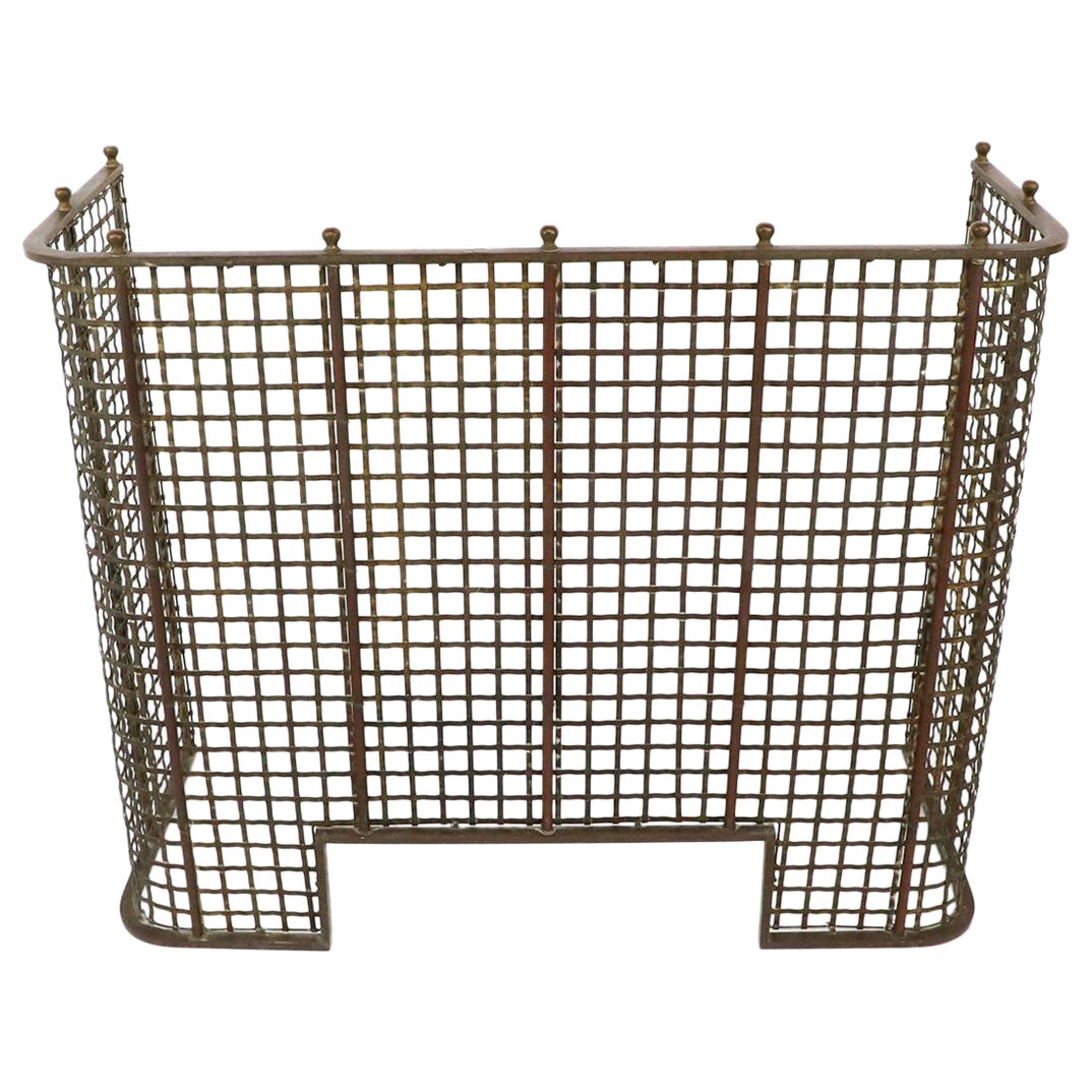 Antique Brass Cashier Bank Teller or Post Office Cage Window For Sale