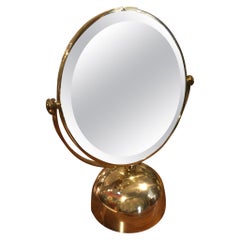 Vintage Amazing Turn and Adjustable Double-Sided Gilt Brass, Make-Up Table Mirror