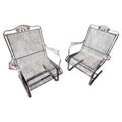 Pair of Mid Century Spring Bouncer Lounge Chairs by Russell Woodard