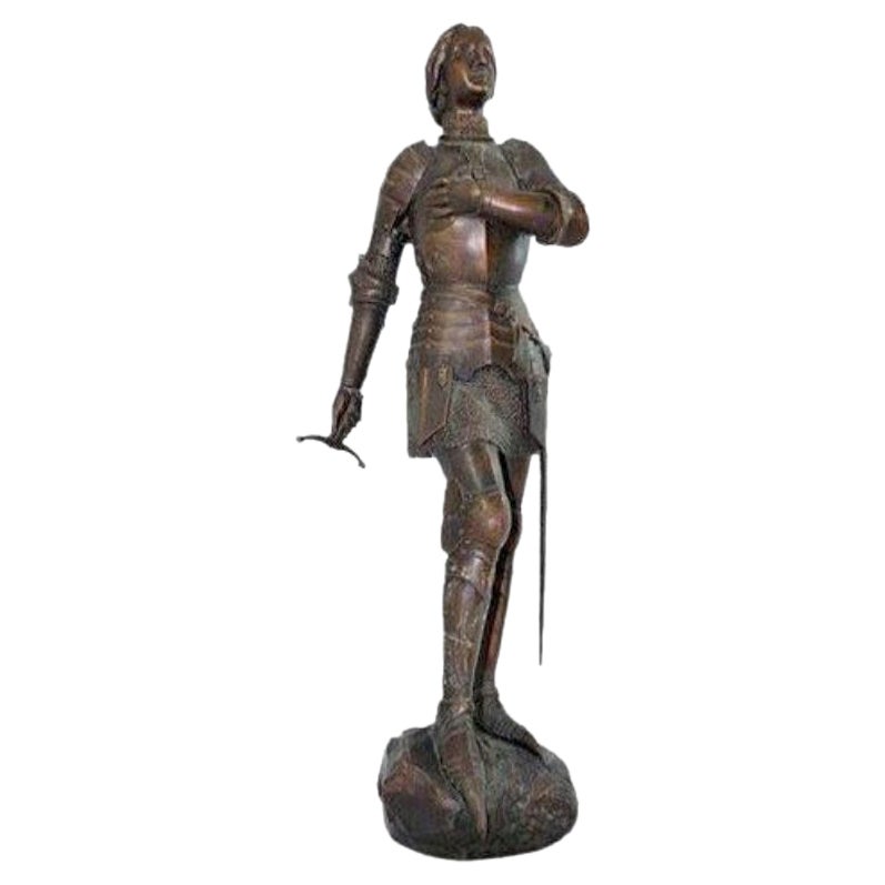 Cast Iron Statue of Joan of Arc, Late 19th Century For Sale