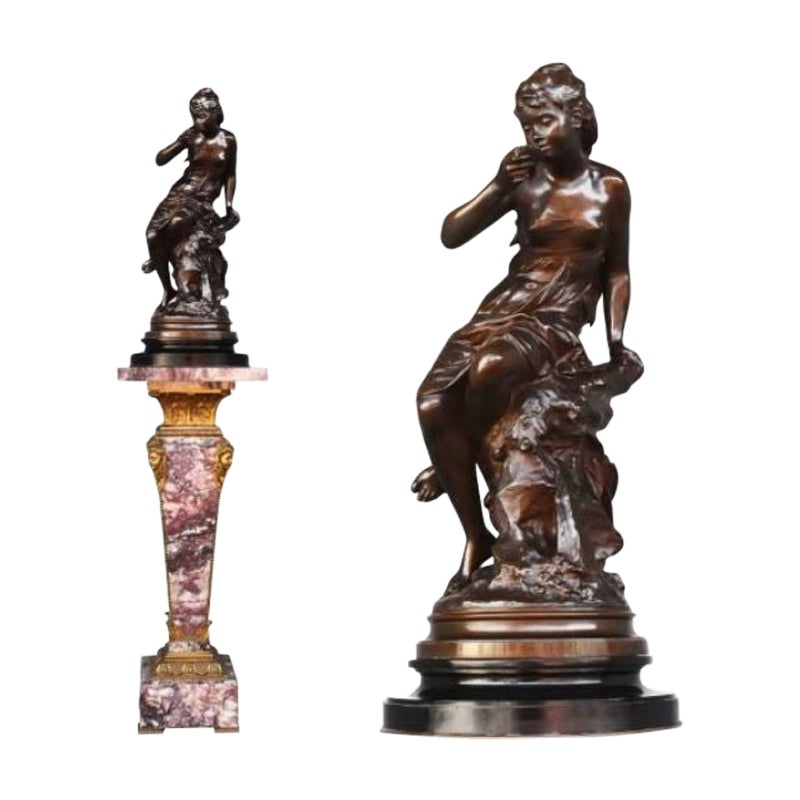 « La source » de Mathurin Moreau Bronze, 19ème siècle en vente