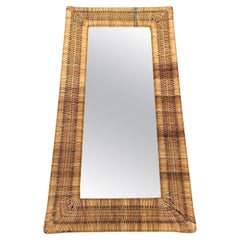 Miroir vintage en osier