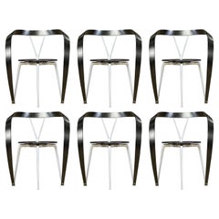 Vintage Andrea Branzi 'Revers' Post-Modern Chairs for Cassina, 1993, Set of Six, Signed