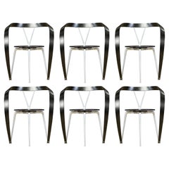 Retro Andrea Branzi 'Revers' Post-Modern Chairs for Cassina, 1993, Set of Six, Signed