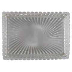 Vintage Baccarat, France, Art Deco Serving Dish in Clear Art Glass, 1930s / 40s