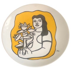 Fernand Léger, Circa 1970s Chauvigny Porcelain Ceramic Decorative Plate