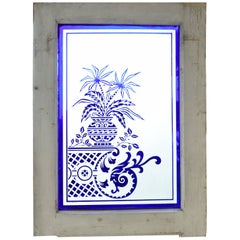 Acid Etched and Stained Glass Window