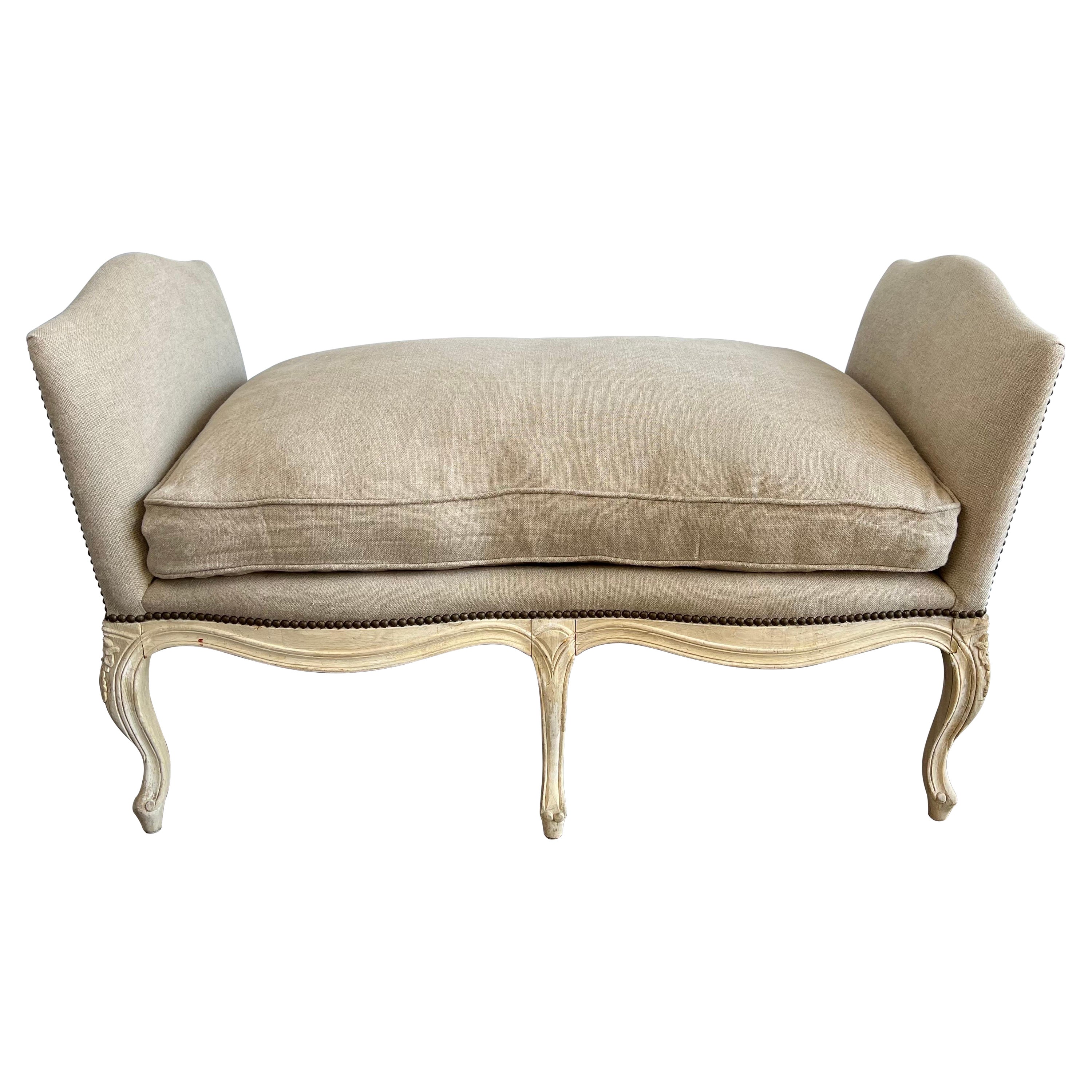 French Walnut Bench For Sale at 1stDibs