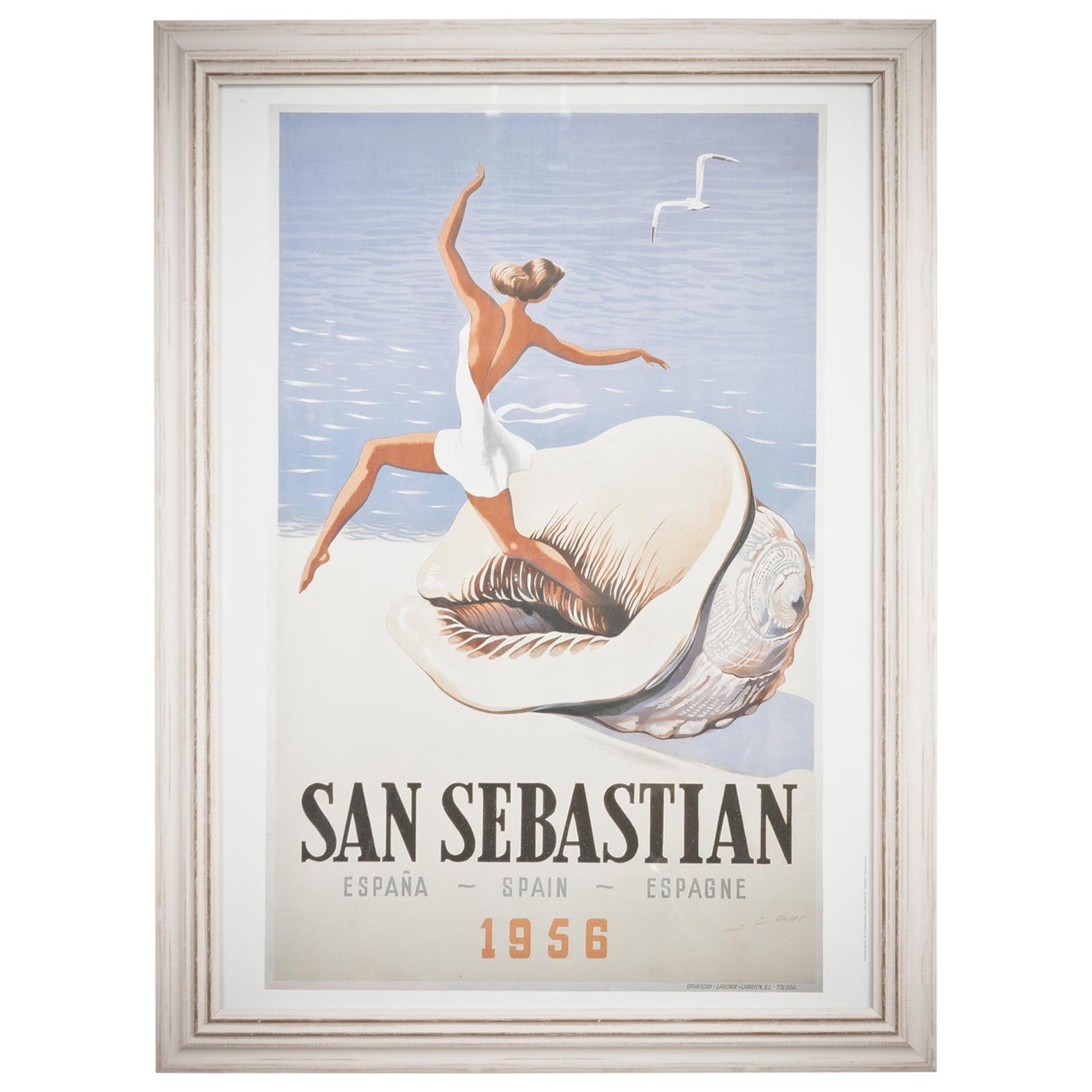 Gerahmtes San Sabastian-Plakat im Angebot