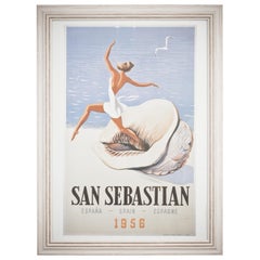 Vintage Framed San Sabastian Poster