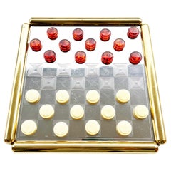 Chessboard laiton, acier inoxydable, bakélite, original de 1970-Design