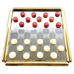 Chessboard Brass, Stainless Steel, Bakelite, Original from 1970-Design