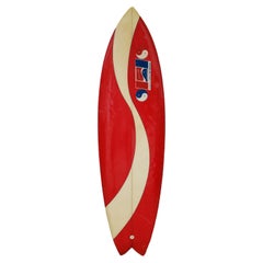 1970s Retro Town and Country Surfboard Shaped by Larry Bertlemann