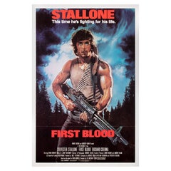 Vintage First Blood Rambo 1982 US 1 Sheet Film Movie Poster
