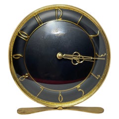 Mid-Century Urgos Brass Table or Mantel Clock, Germany, 1950s