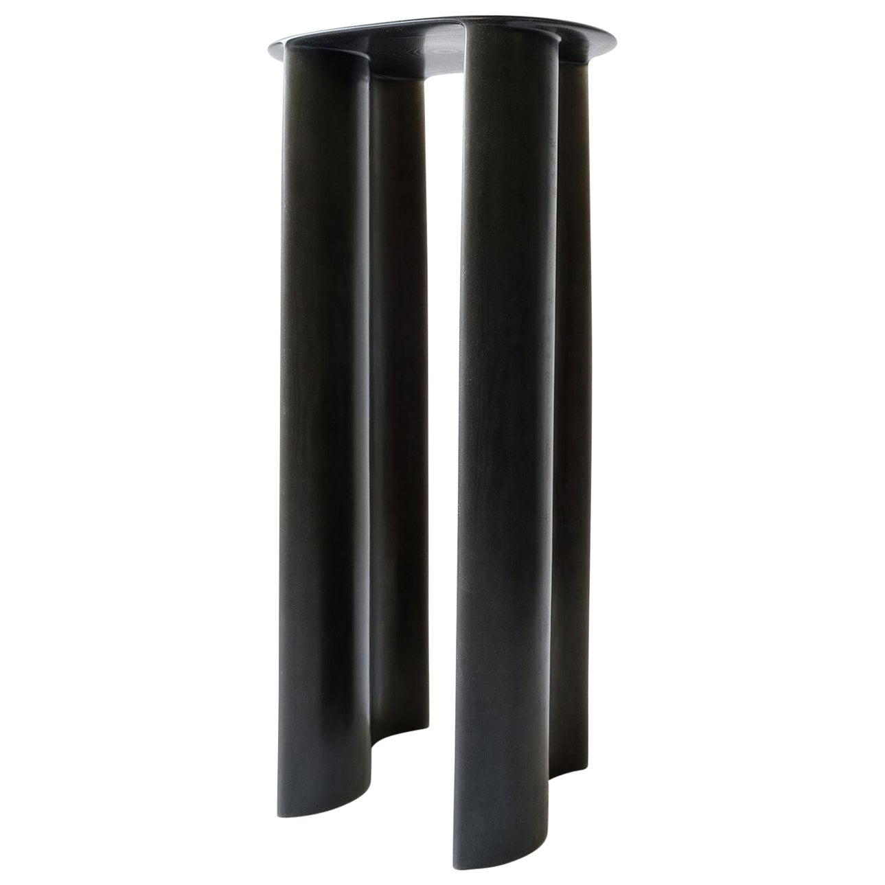 Contemporary Black Fiberglass, New Wave Pedestal, by Lukas Cober For Sale