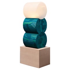 Lampada da terra contemporanea in verde scuro pigmentato, Blend Lamp Small di Ward Wijnant