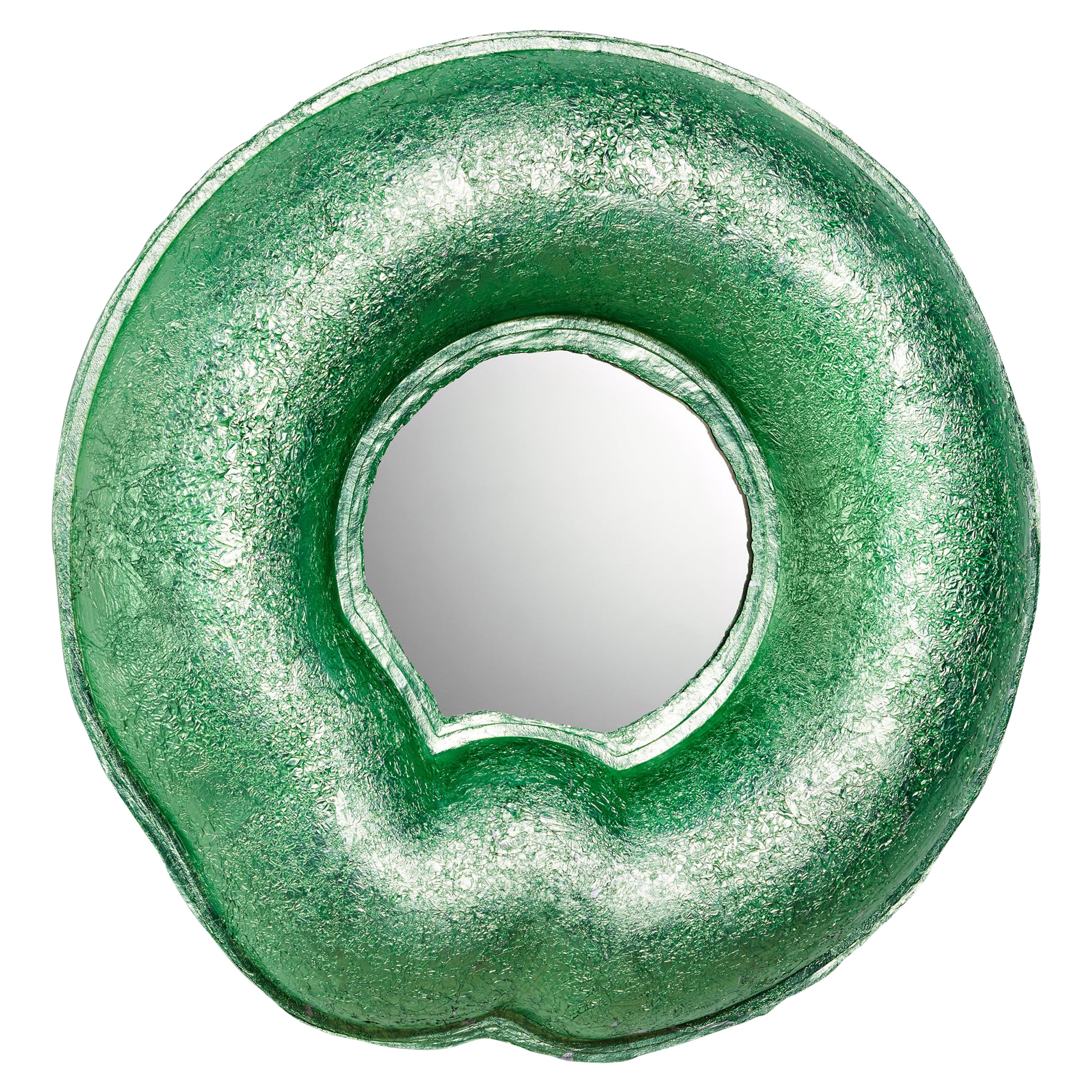 Miroir Chunk contemporain en aluminium pressé de couleur Greene & Greene par Ward Wijnant