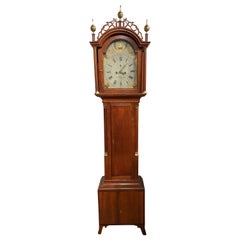 Diminutive Timothy Chandler Federal Cherry Case Tall Clock Concord NH circa 1800