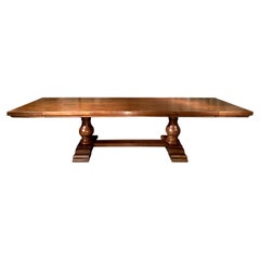 18th C Style Italian Walnut BOCCI Trestle Extension Dining Table to order