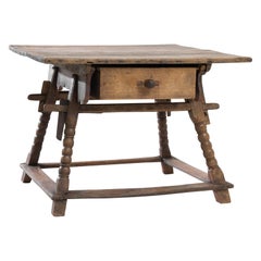 Antique 1800s German Wooden Table