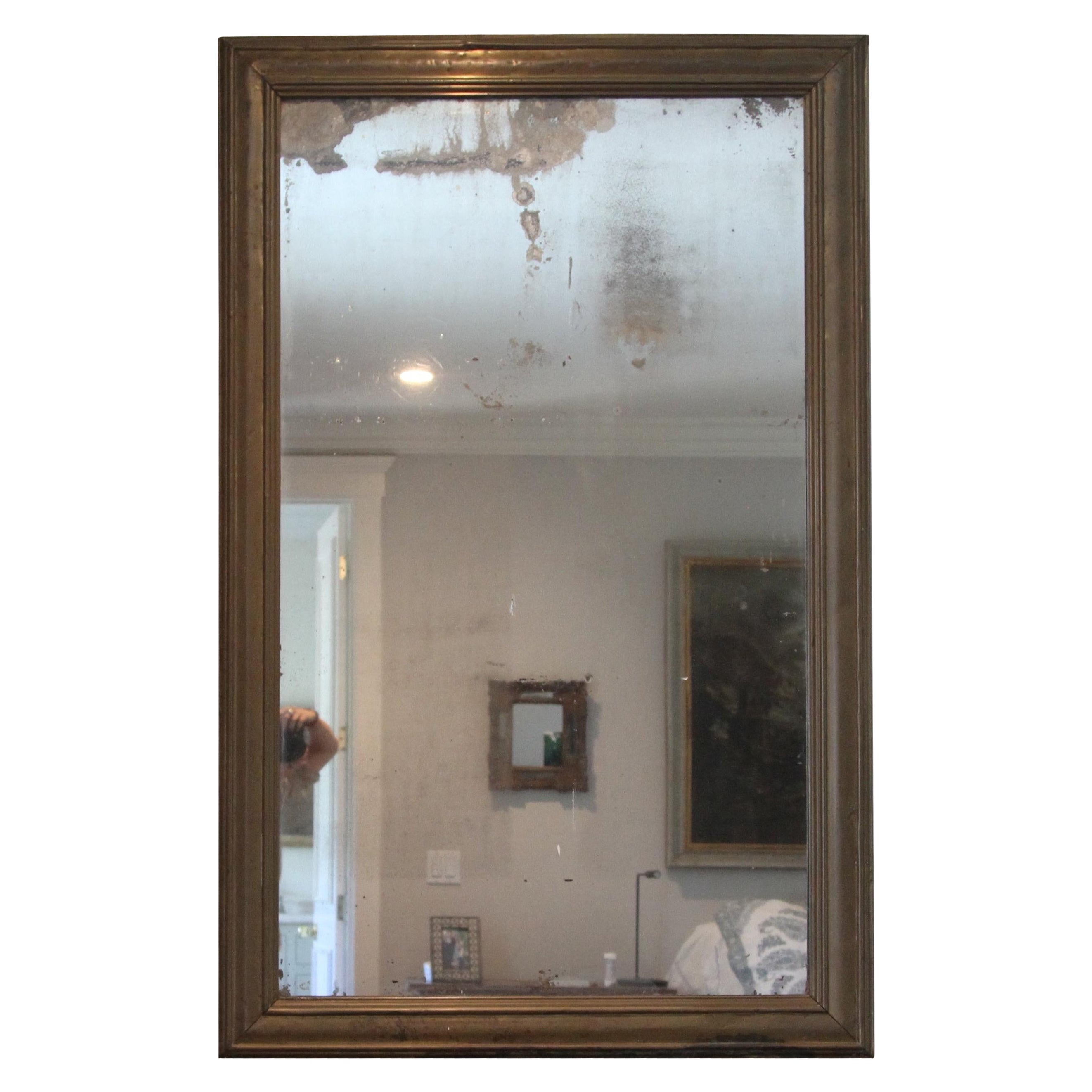 Miroir en laiton du XIXe siècle