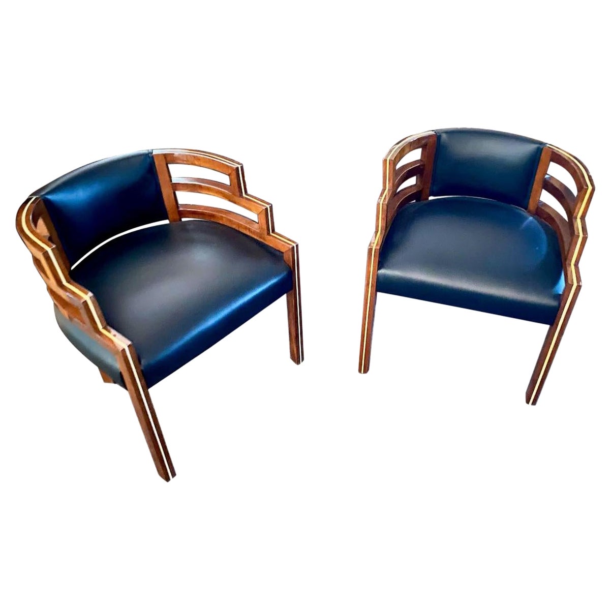 KEM Weber Style Art Deco Side Chairs