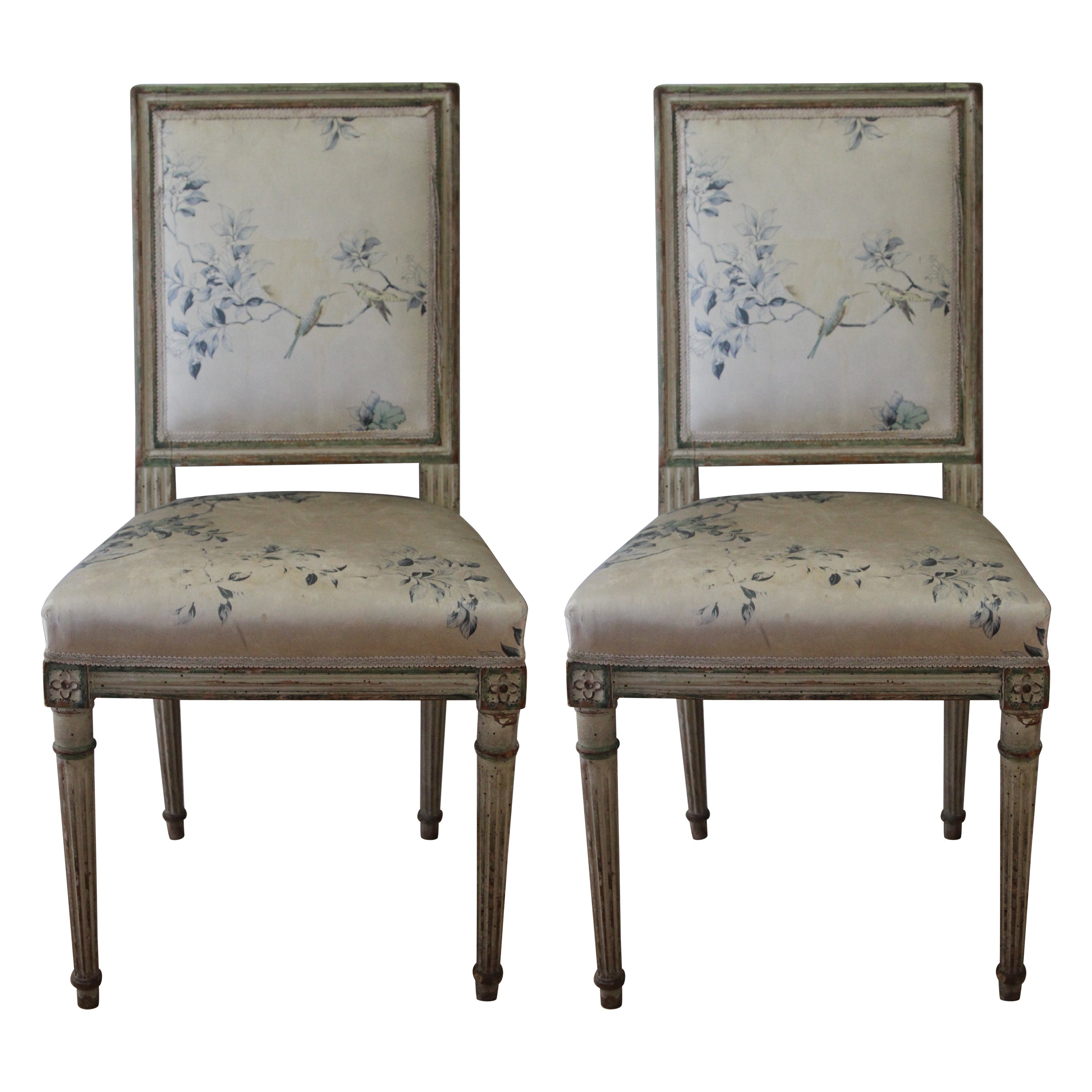 19th Century Pair of Louis XVI Side Chairs