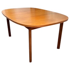 Vintage English Mid-Century Modern Butterfly Leaf Dining Table