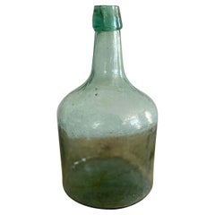 Vintage Blown Glass Bottle for Storing Pulque, Circa 1950s