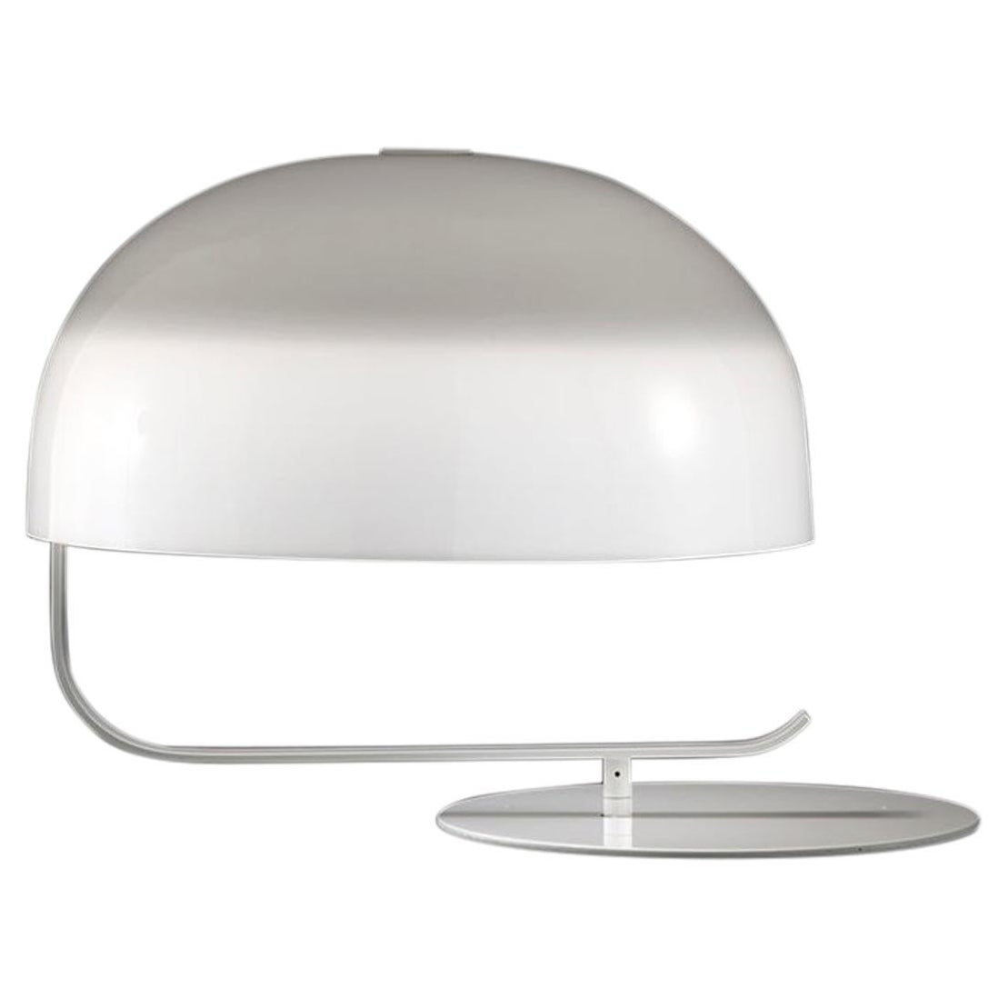 Mid Century Modern White Table Lamp 'Zanuso' White by Marco Zanuso for Oluce For Sale