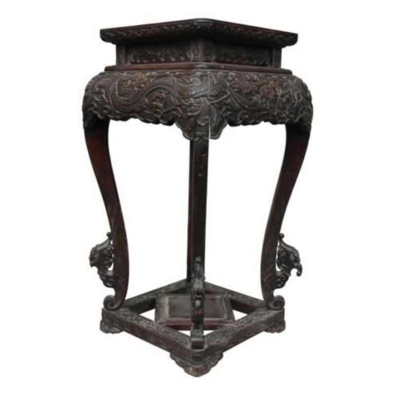 Indochinese 19th Century Stand in Exotic Wood For Sale