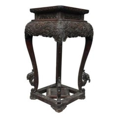 Antique Indochinese 19th Century Stand in Exotic Wood