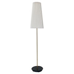 Mid Century Danish Floor Lamp by Le Klint in Black, Gold and White, 1960s