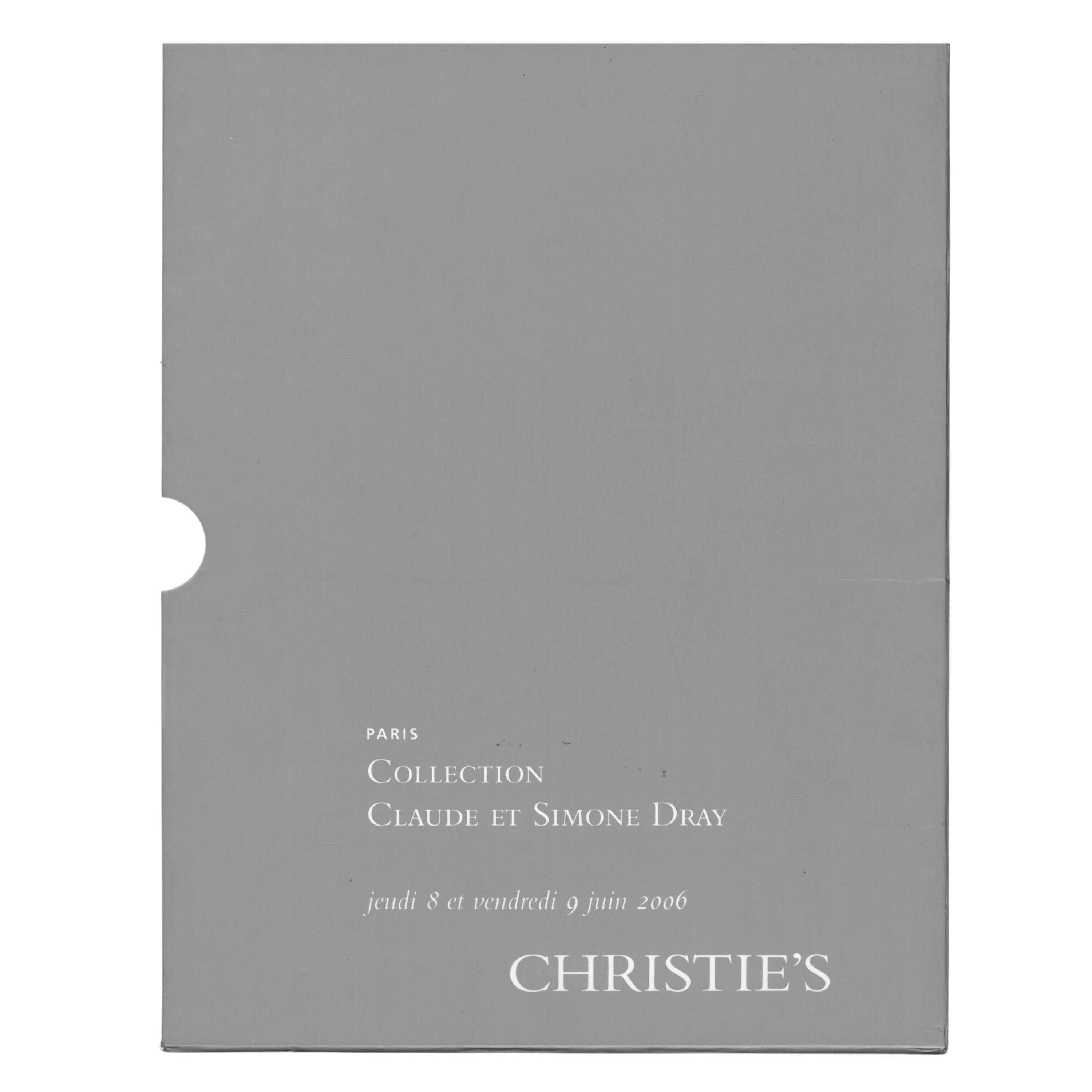 Collection Claude et Simone Dray Christie's Catalogue (Book) For Sale