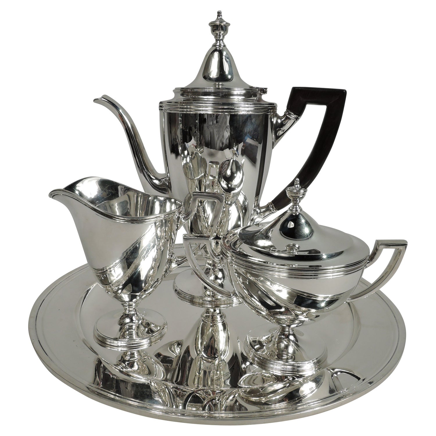 Tiffany Edwardian Classical Sterling Silver 3-Piece Coffee Set For Sale at  1stDibs