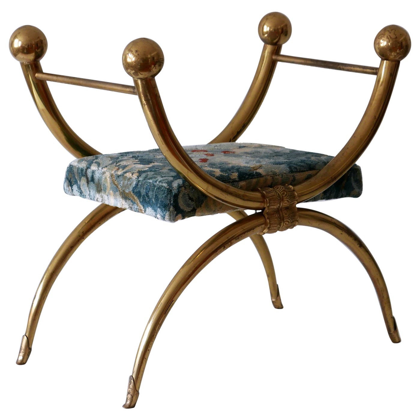 Exceptionally Beautiful Mid-Century Modern Brass Bench or Stool, 1950s, Italy