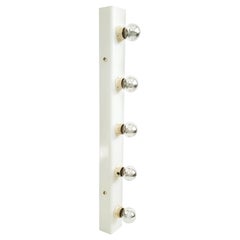 White Metal 5-Lights Wall Lamp Mod. 50 by Gino Sarfatti for Arteluce, '68