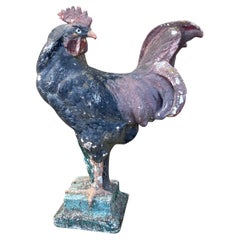 Mid-Century Modern Italian Concrete Rooster Garden Ornament. 1950s