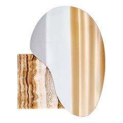 Modern Wall Mirror Lake 4 by Noom with Onyx Base