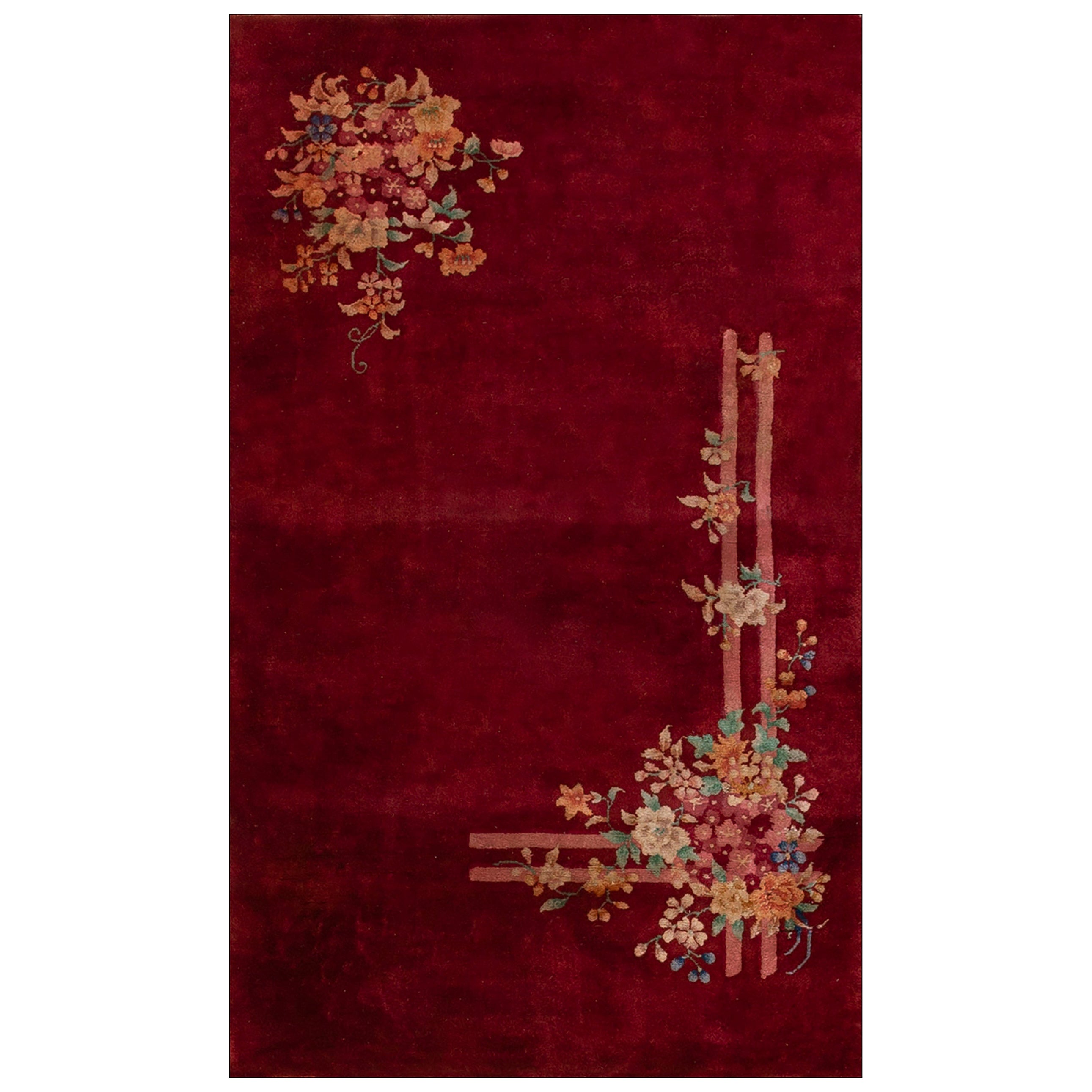 1930s Chinese Art Deco Rug ( 4' x 6'8" - 122 x 204 ) For Sale