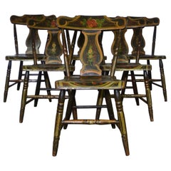 19th Century American Hitchcock Chairs Set of 6