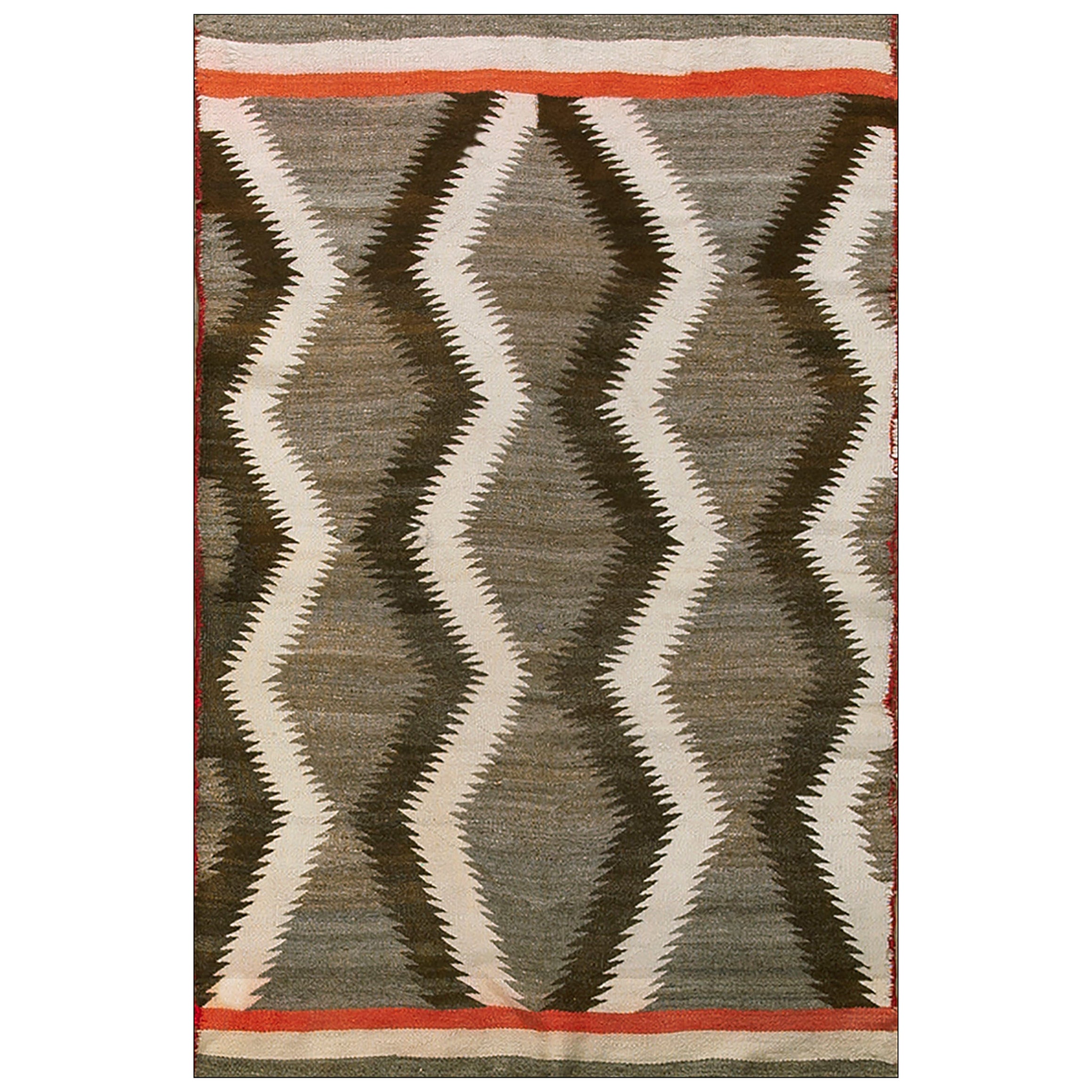 Amerikanischer Navajo-Teppich des frühen 20. Jahrhunderts ( 3'4" x 5'3" - 102 x 160) im Angebot