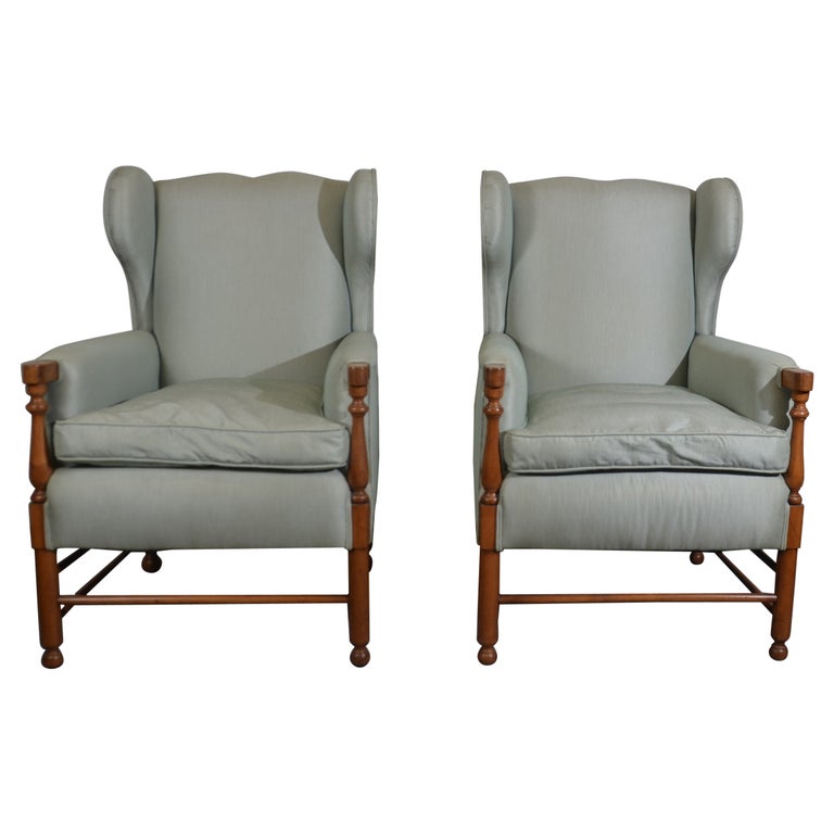 French Style Wing Back Chairs Set of 2 at 1stDibs wingback chairs set